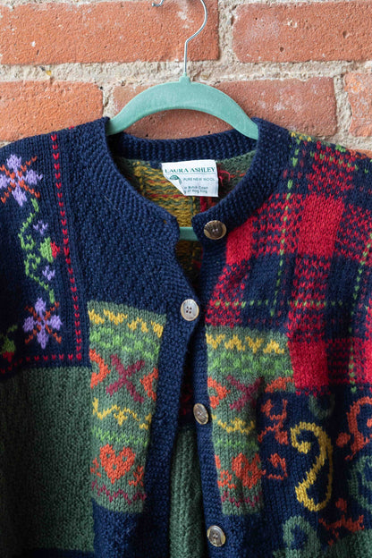 Laura Ashley 100% Wool Cardigan