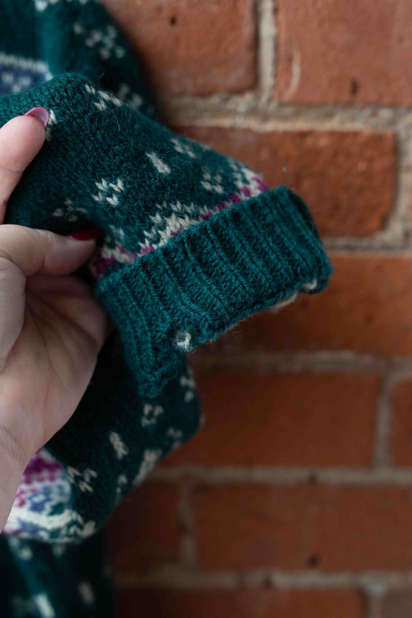 L.L Bean Fair Isle Nordic Cardigan