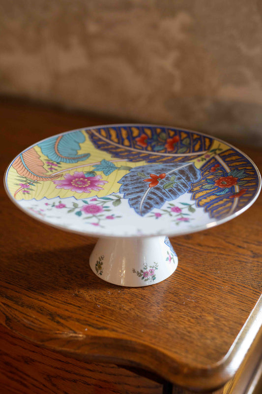 Tobacco Leaf Patterned Cake Stand