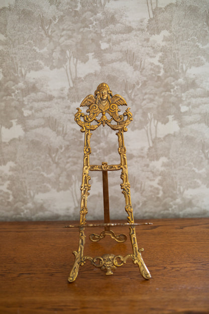 Vintage French Rococo Style Brass Art Easel 21”