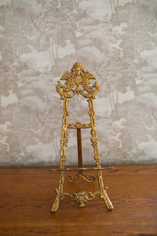 Vintage French Rococo Style Brass Art Easel 21”