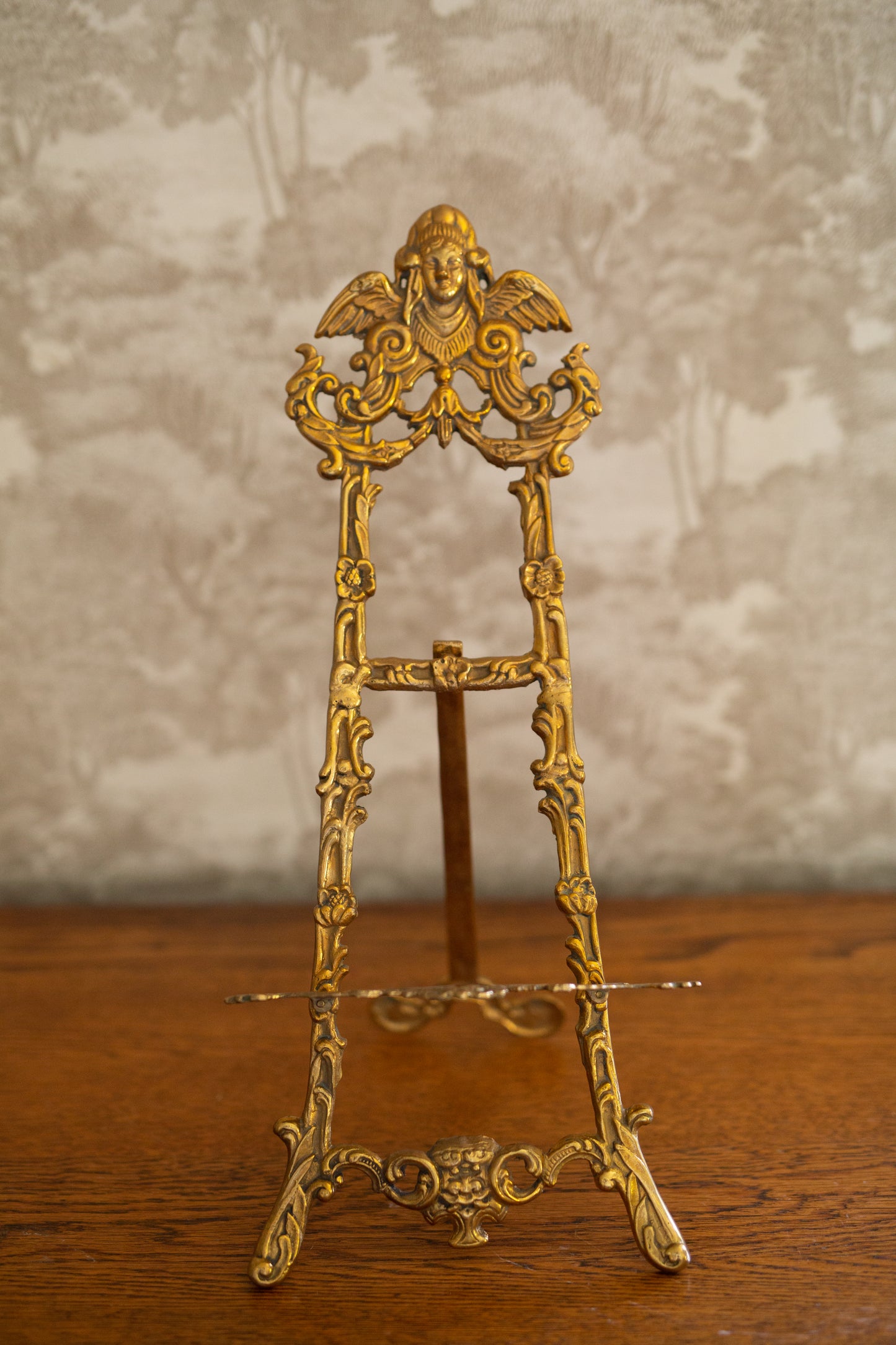 Vintage French Rococo Style Brass Art Easel 21”