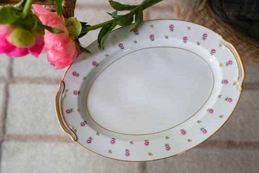 Porcelain Floral Serving Platter