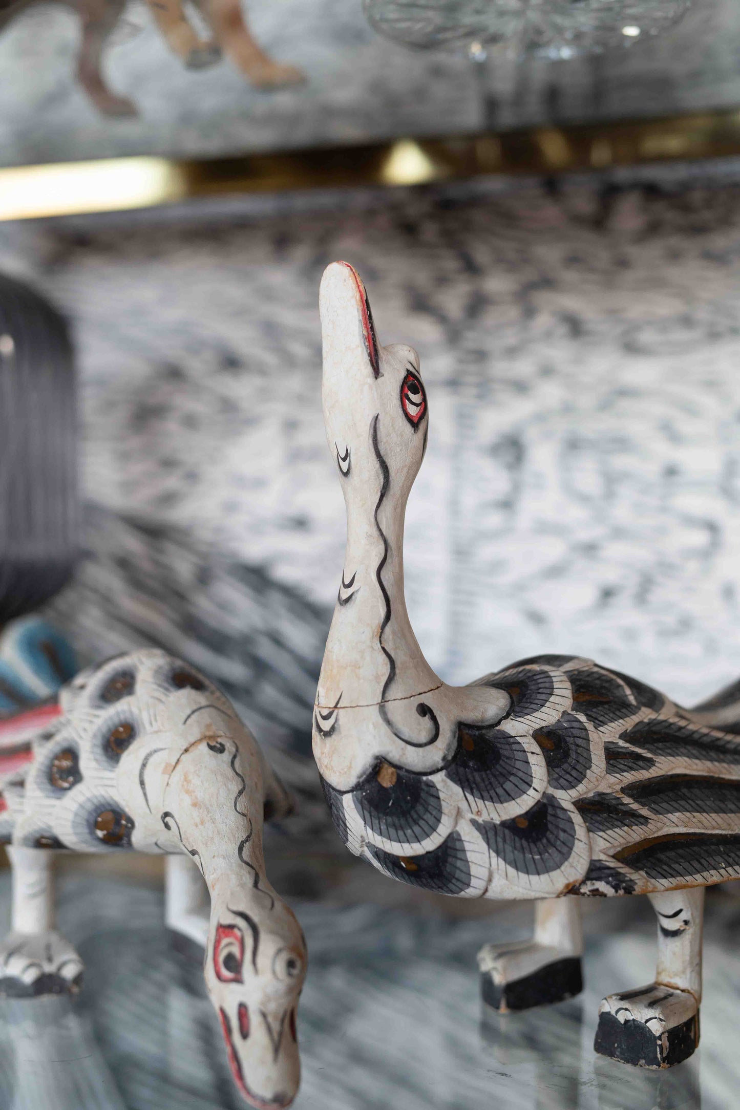 Pair of Hand Carved and painted folk art ducks