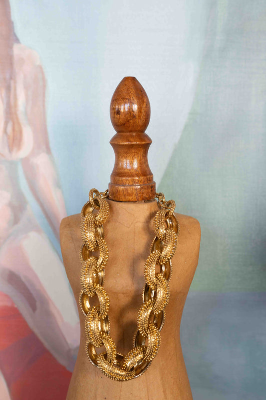 Oscar De La Renta Gold tone chunky necklace
