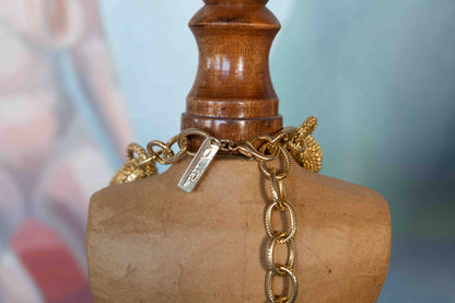 Oscar De La Renta Gold tone chunky necklace