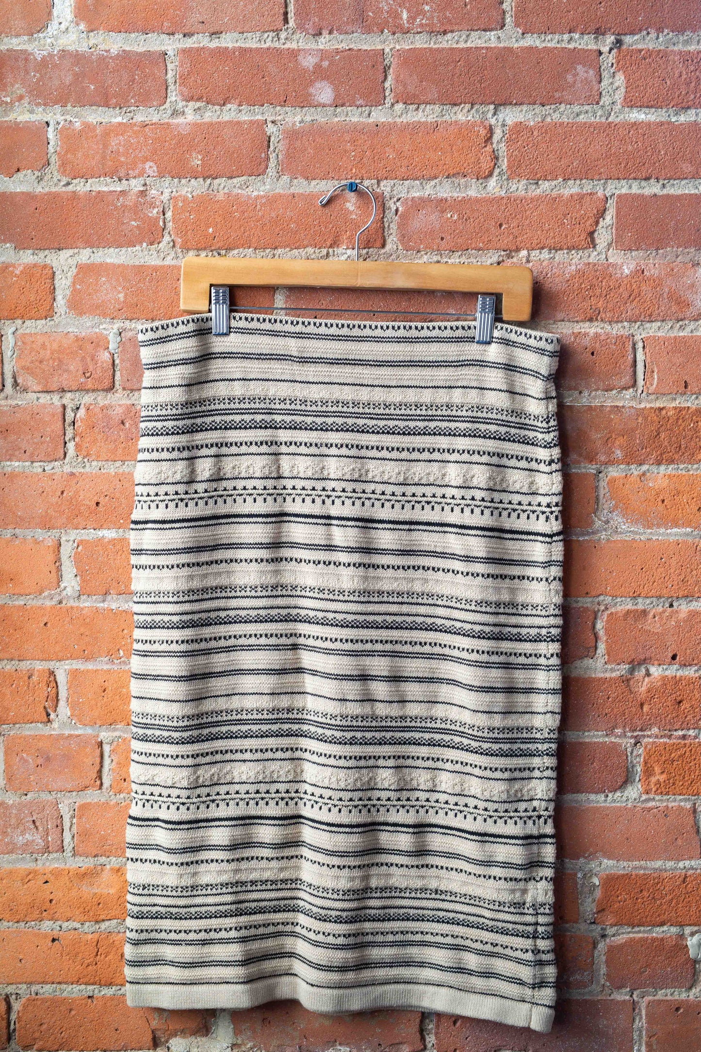 Ralph Lauren Linen Blend Midi Knit Skirt, Large