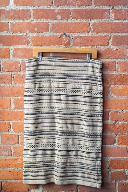 Ralph Lauren Linen Blend Midi Knit Skirt, Large