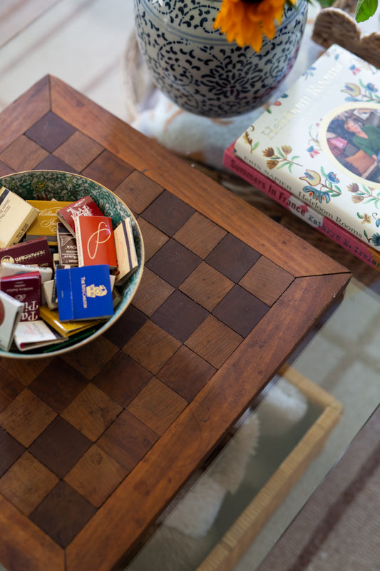 Inlaid Wood Checkerboard