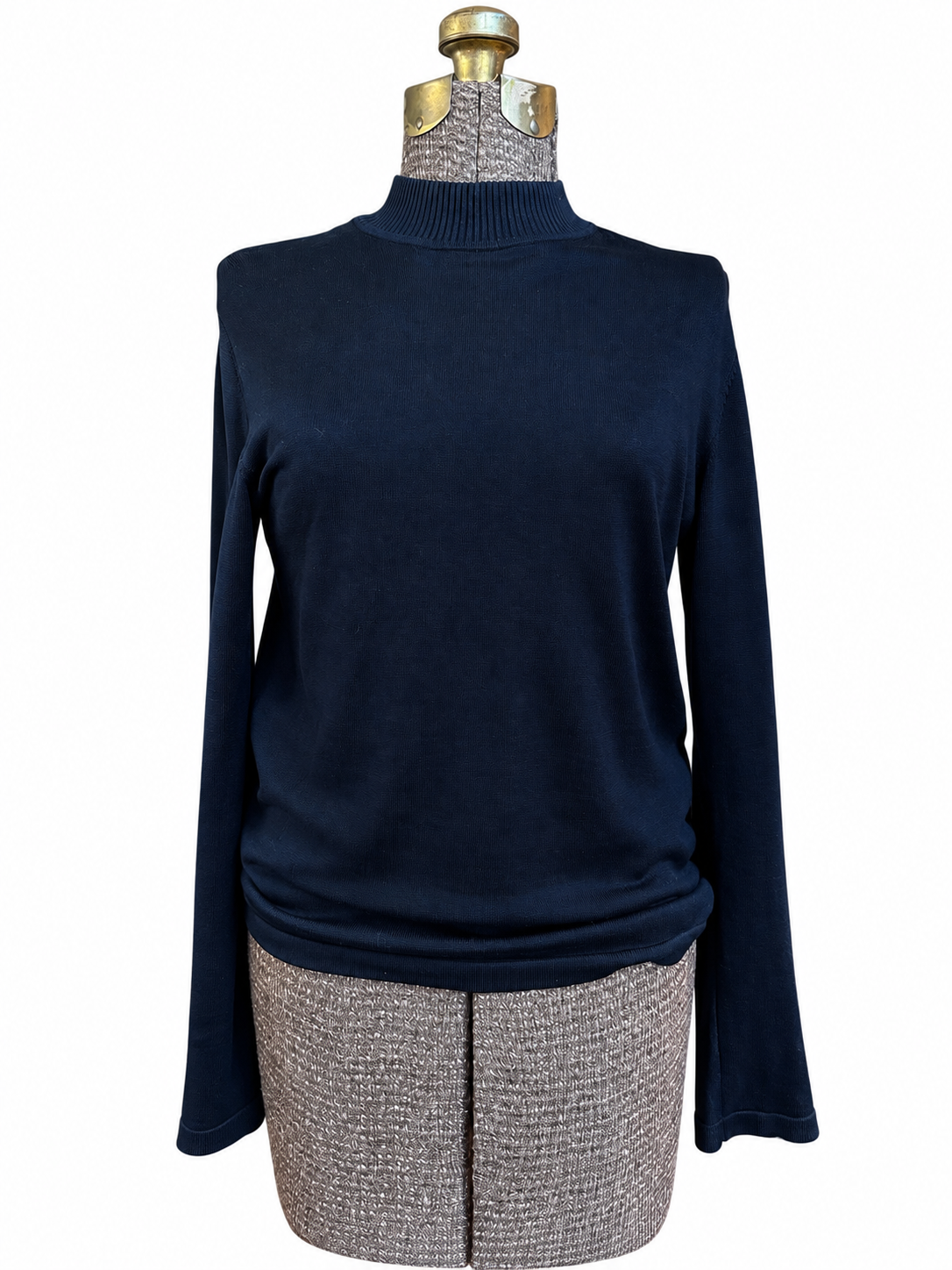 Vintage 100% Silk Mockneck (S)