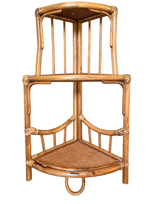 VNTG Pier 1 Rattan Tiered Shelf