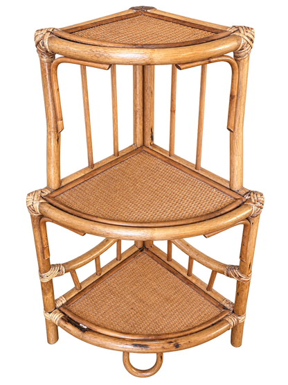 VNTG Pier 1 Rattan Tiered Shelf