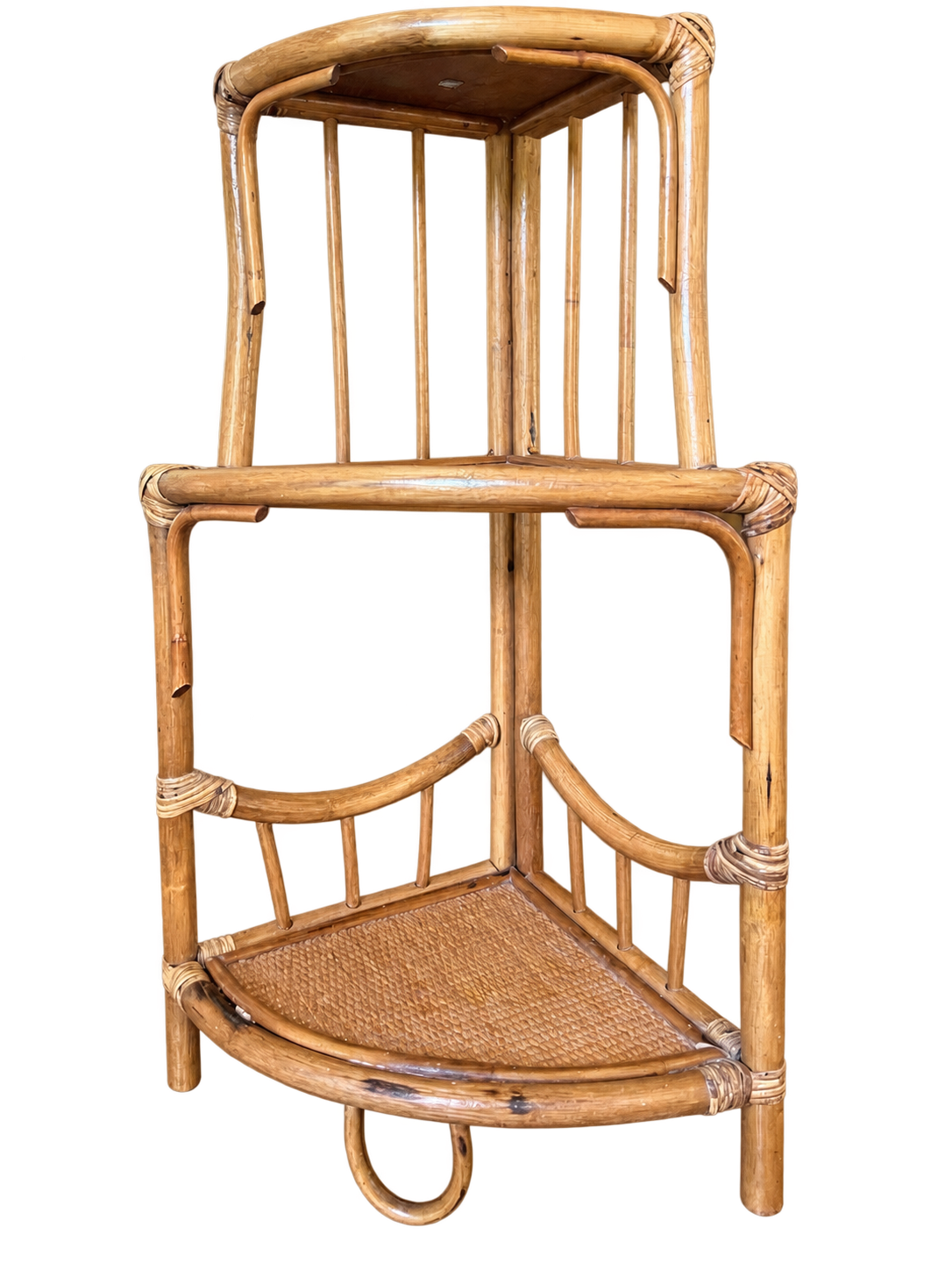 VNTG Pier 1 Rattan Tiered Shelf