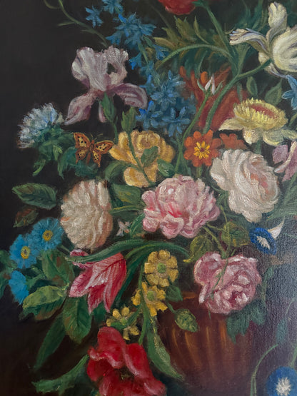 J.V. Lebrune 19th C. Still Life Oil Painting