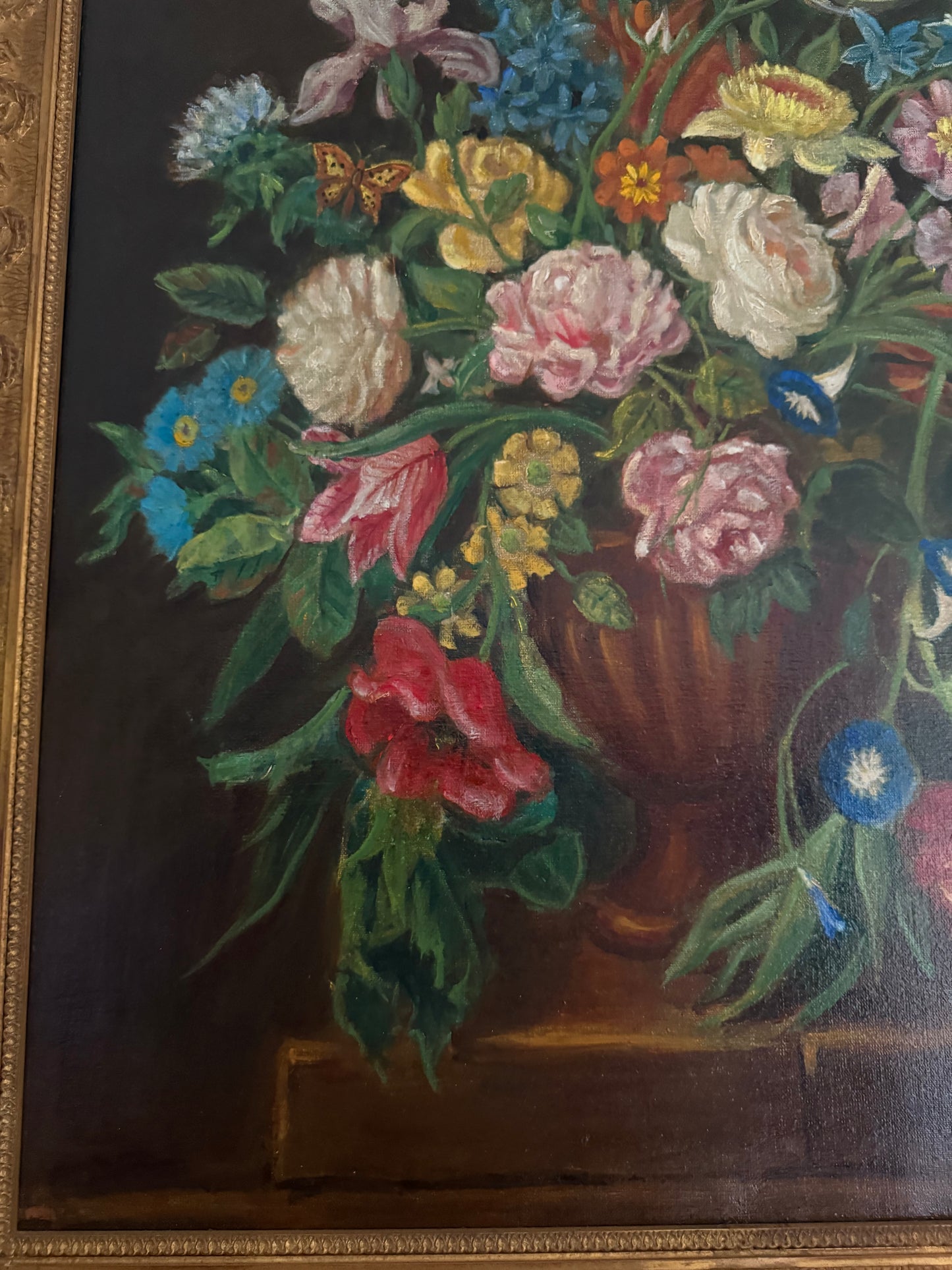 J.V. Lebrune 19th C. Still Life Oil Painting