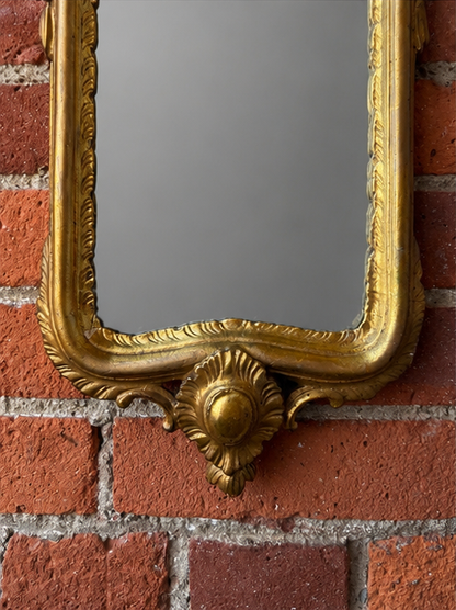 Vintage Italian Borghese Rococo Gilded Mirror