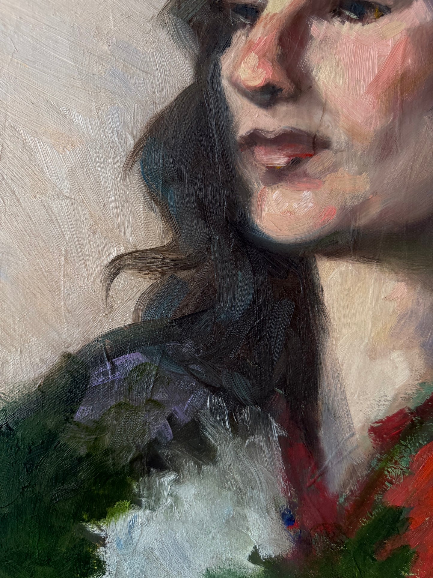 Vintage Oil Painting, "Monica"