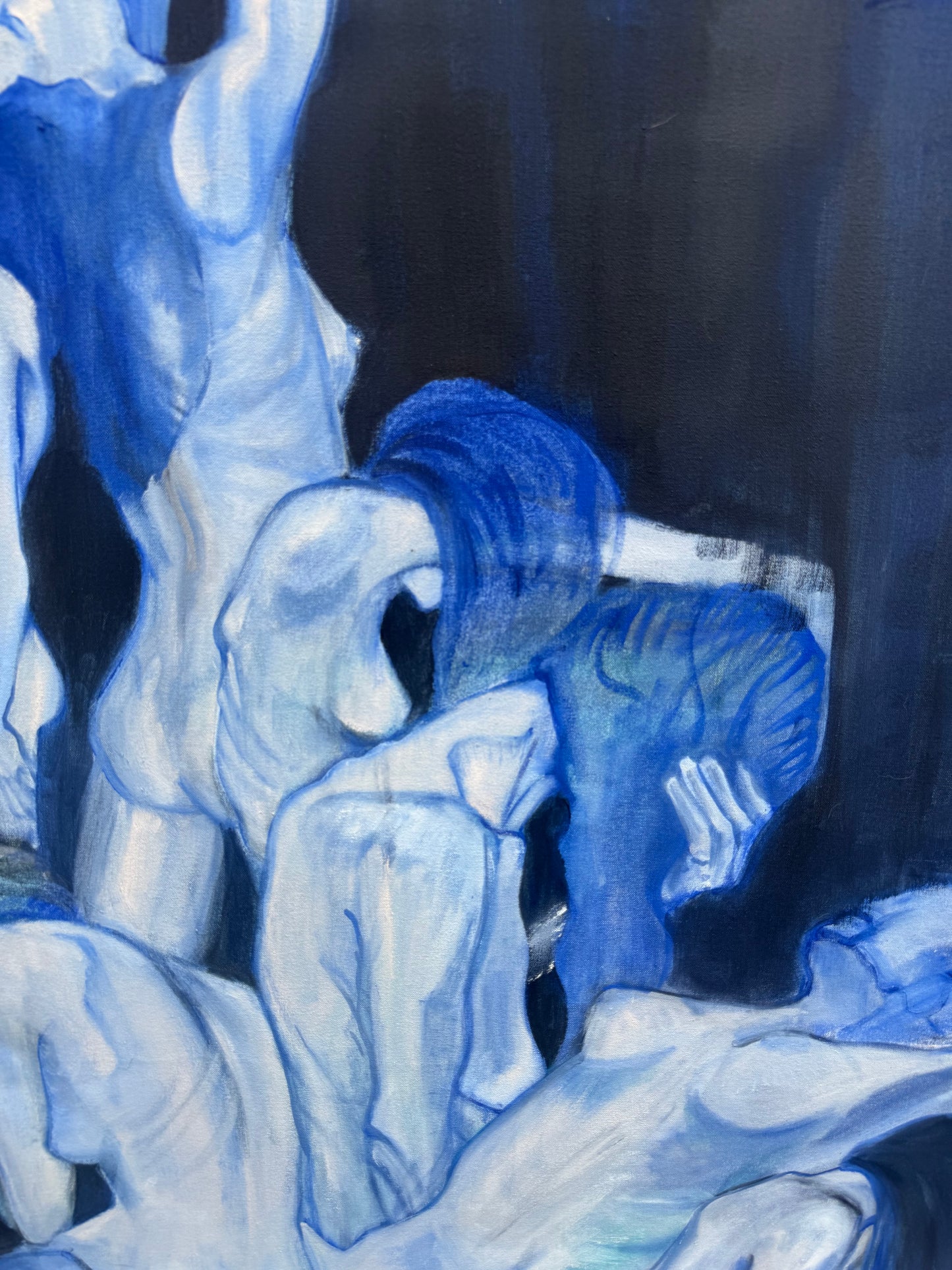 Abstract Figural Bodies on Canvas, 53X36"