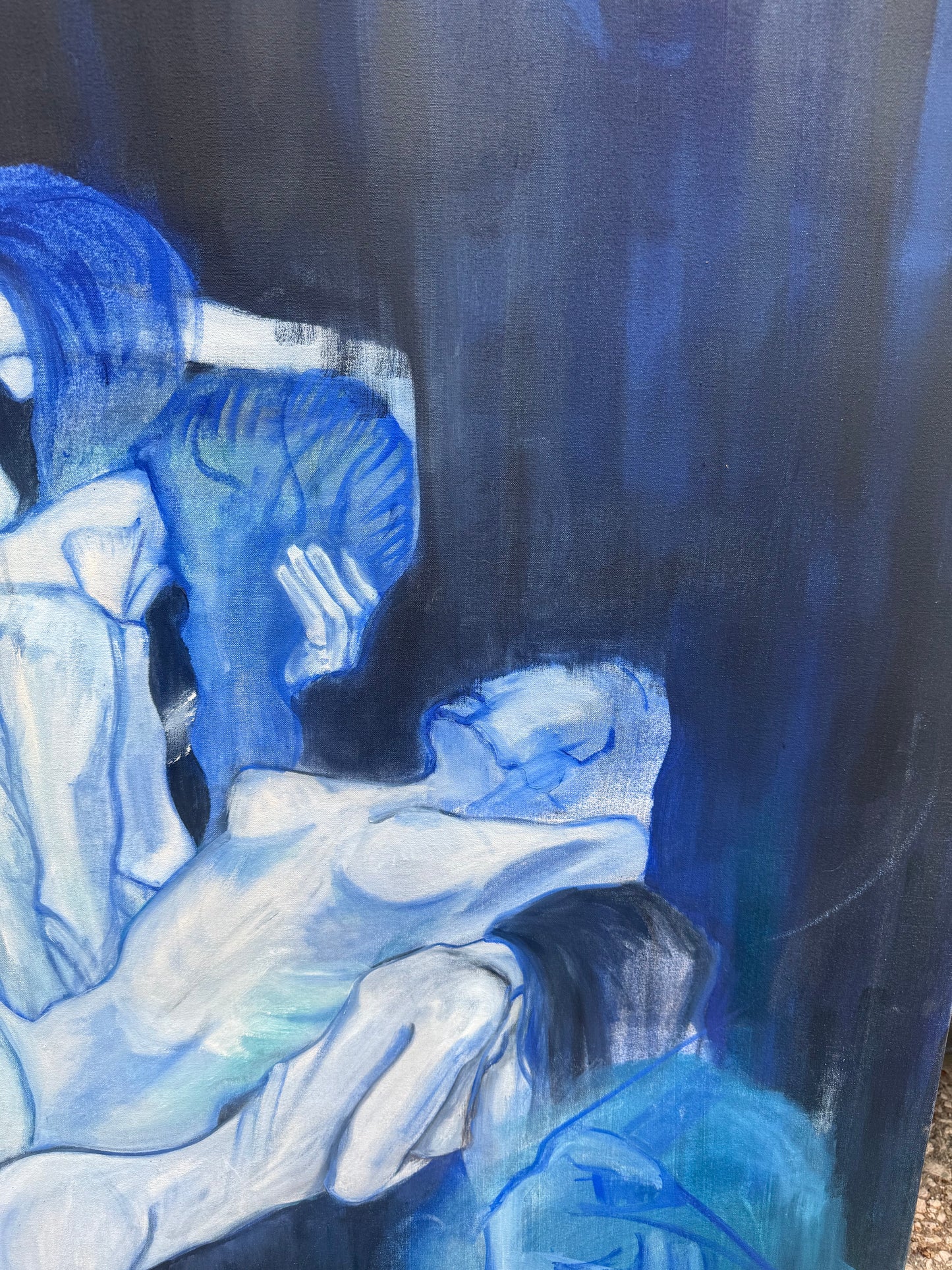 Abstract Figural Bodies on Canvas, 53X36"