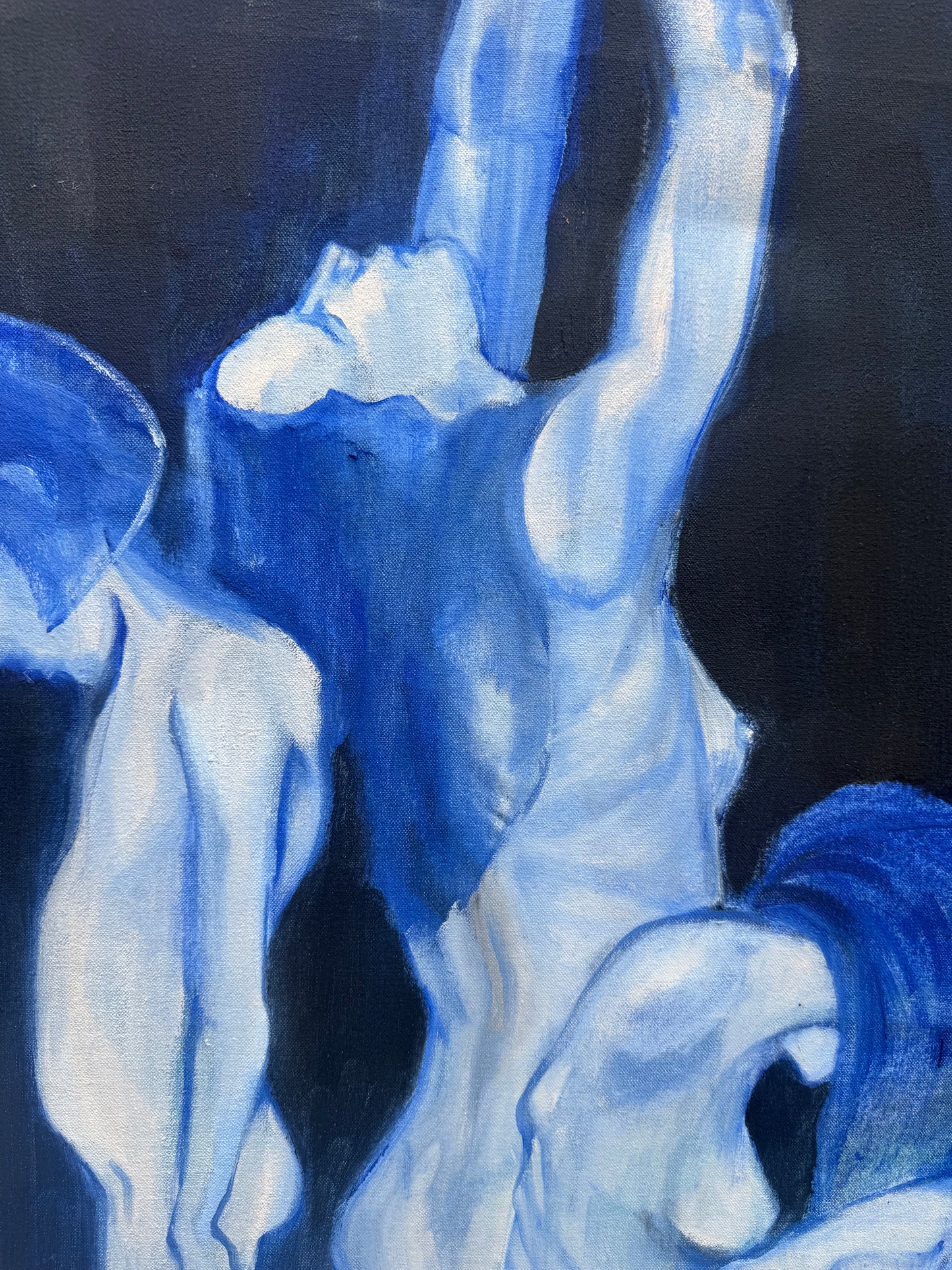 Abstract Figural Bodies on Canvas, 53X36"