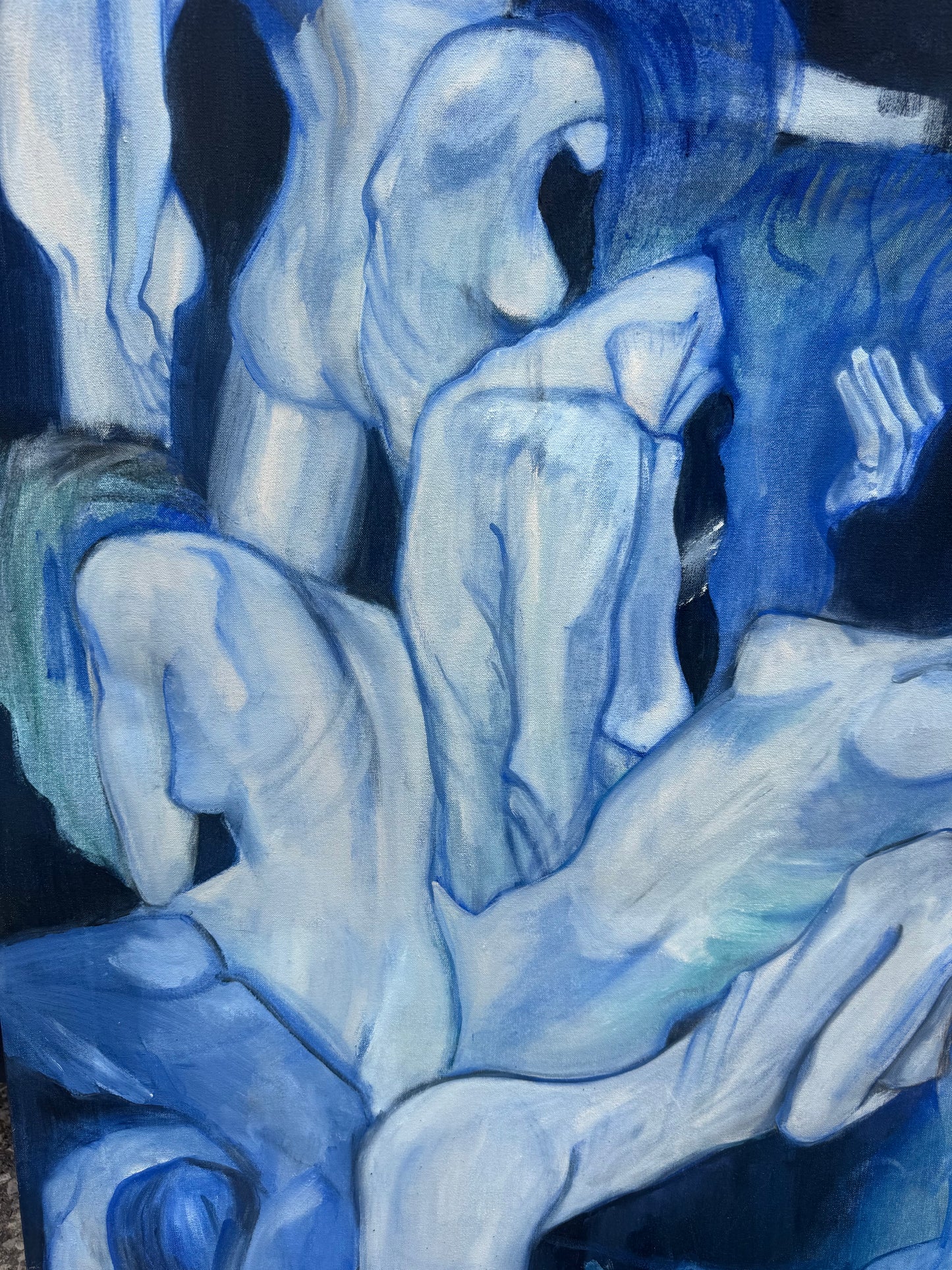 Abstract Figural Bodies on Canvas, 53X36"