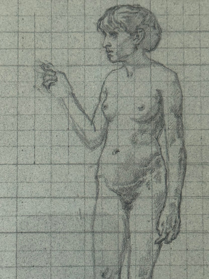 Female Nude Study, 1982 from Paris Flea Market