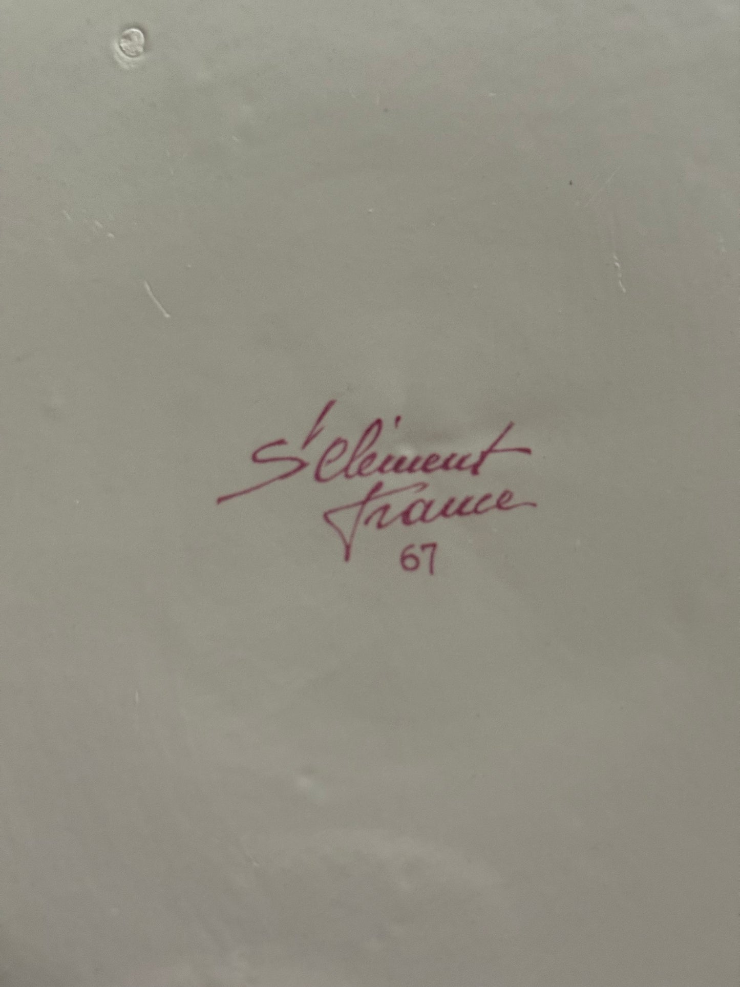 St. Clements French Faience Hot Air Balloon Plate, 1967