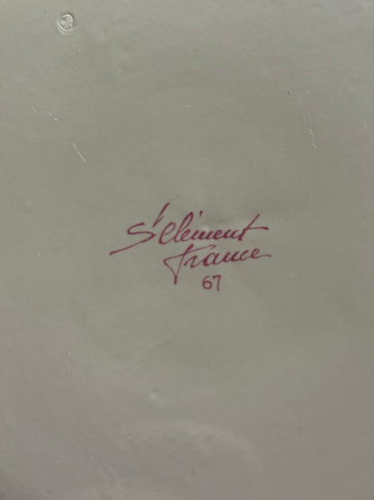 St. Clements French Faience Hot Air Balloon Plate, 1967
