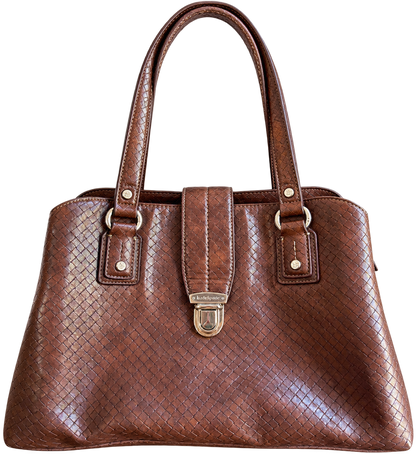 Vintage 1990s Liz Claiborne Brown Woven Handbag