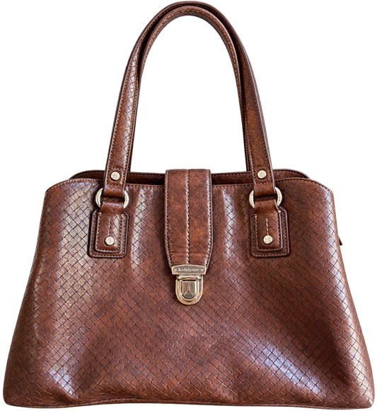 Vintage 1990s Liz Claiborne Brown Woven Handbag