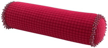 Custom Raspberry Chenille Bolster Pillows