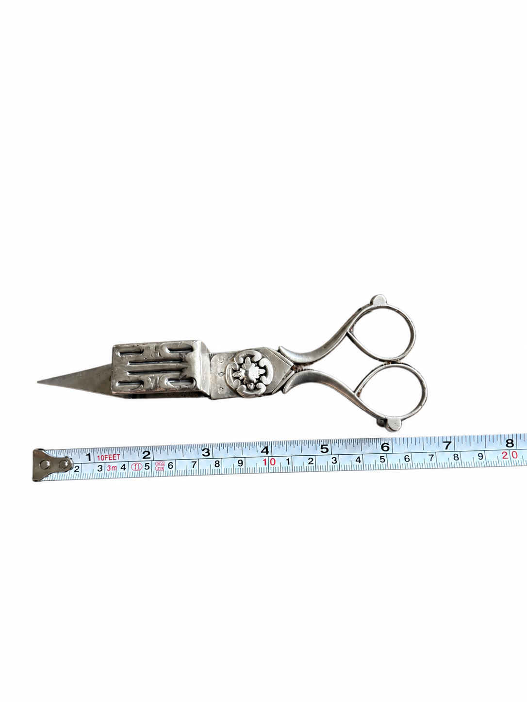 Antique 19th-Century Silver-Plated Candle Snuffer & Wick Trimmer