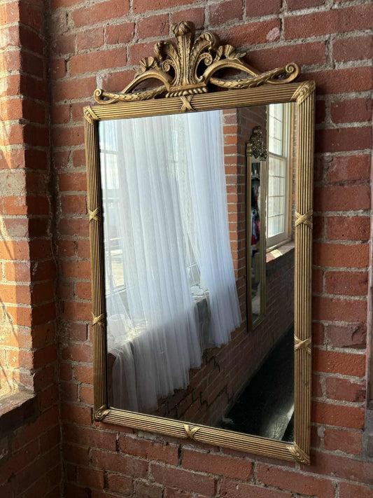 Friedman Brothers Gold Gilt Georgian Beveled Wall Mirror
