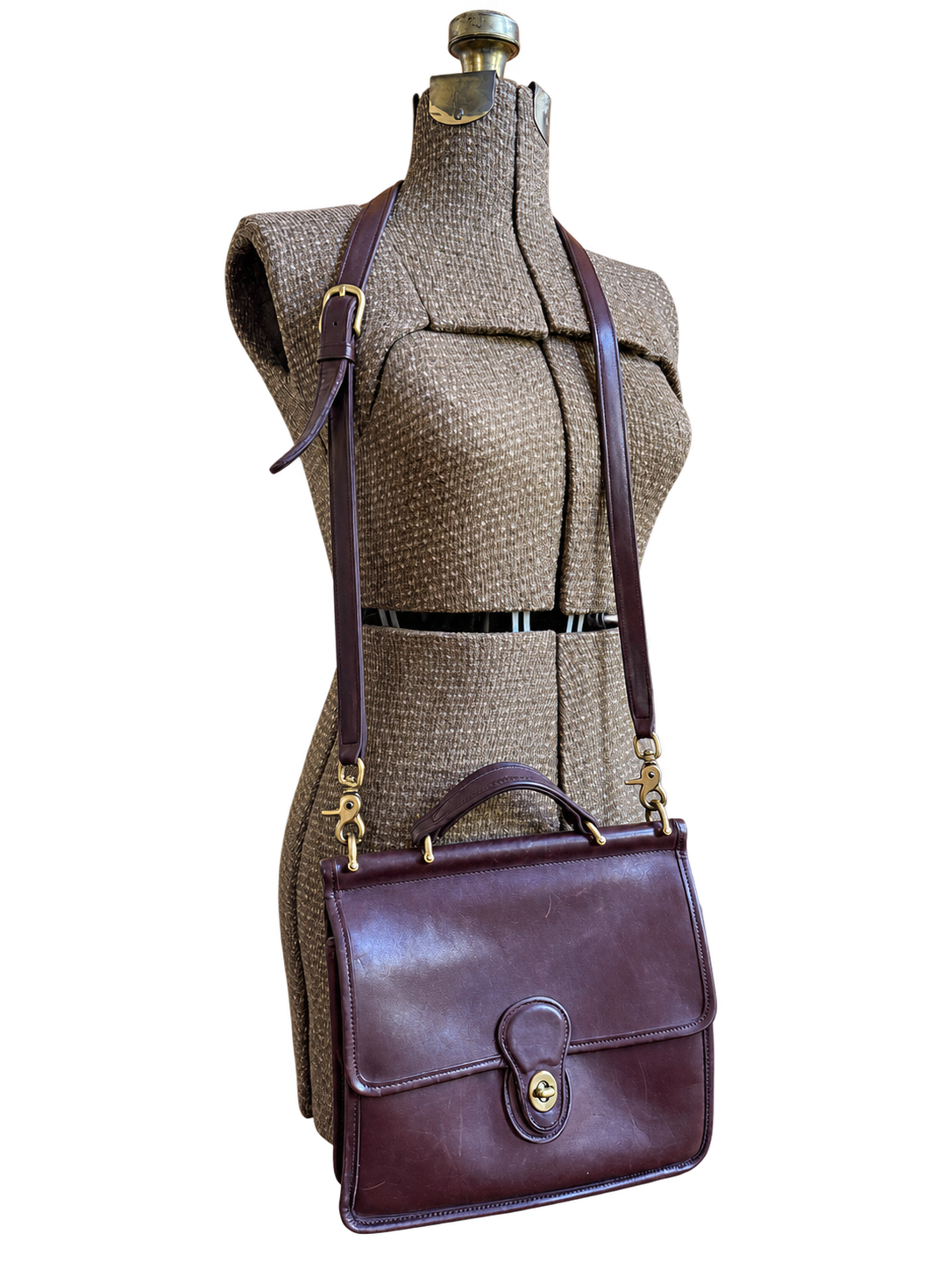 Vintage Coach Willis Bag,  Mahogany Brown