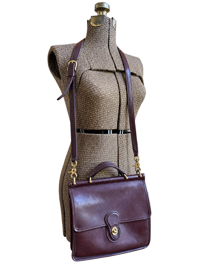 Vintage Coach Willis Bag,  Mahogany Brown