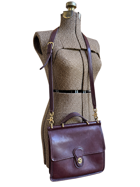 Vintage Coach Willis Bag,  Mahogany Brown