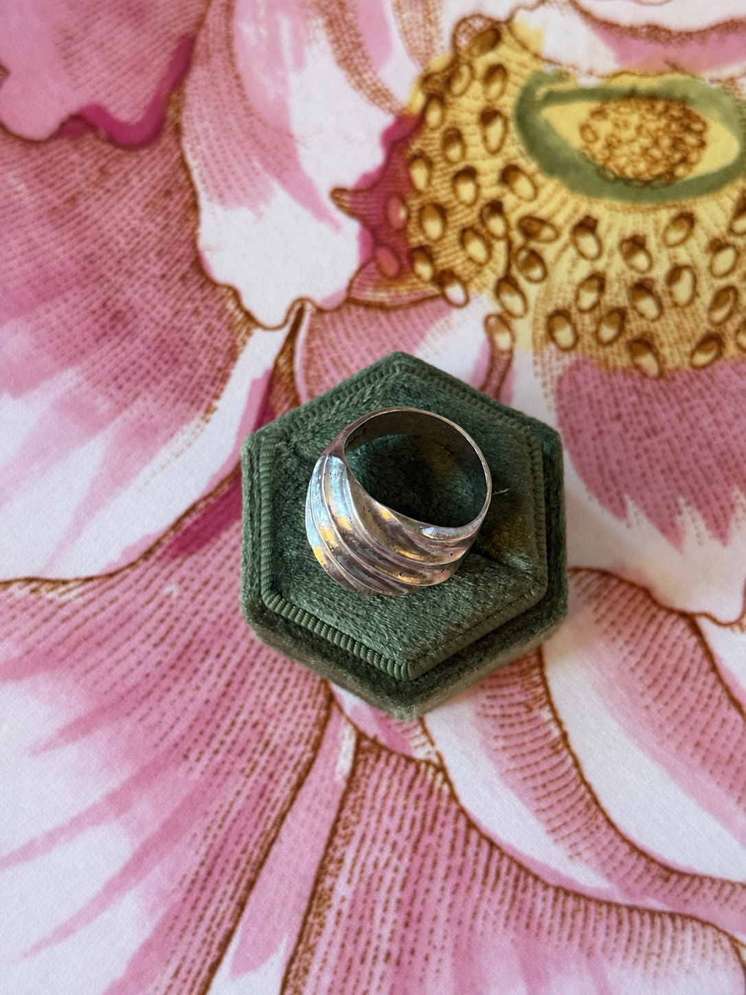 VNTG Sterling Silver Modernist Dome Ring, 9