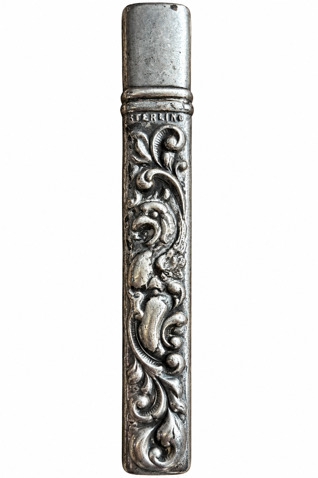Antique Sterling Silver Chatelaine Dragon Nail File