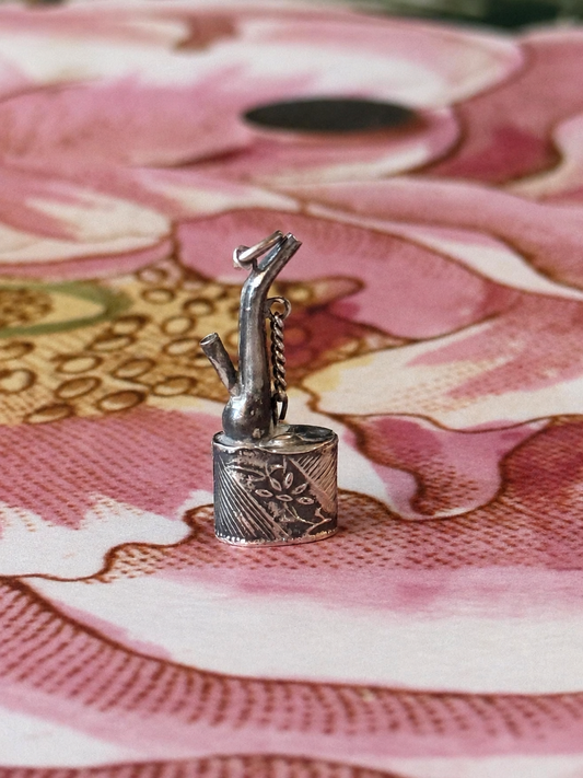 VNTG Sterling Silver Oil Can Pendant