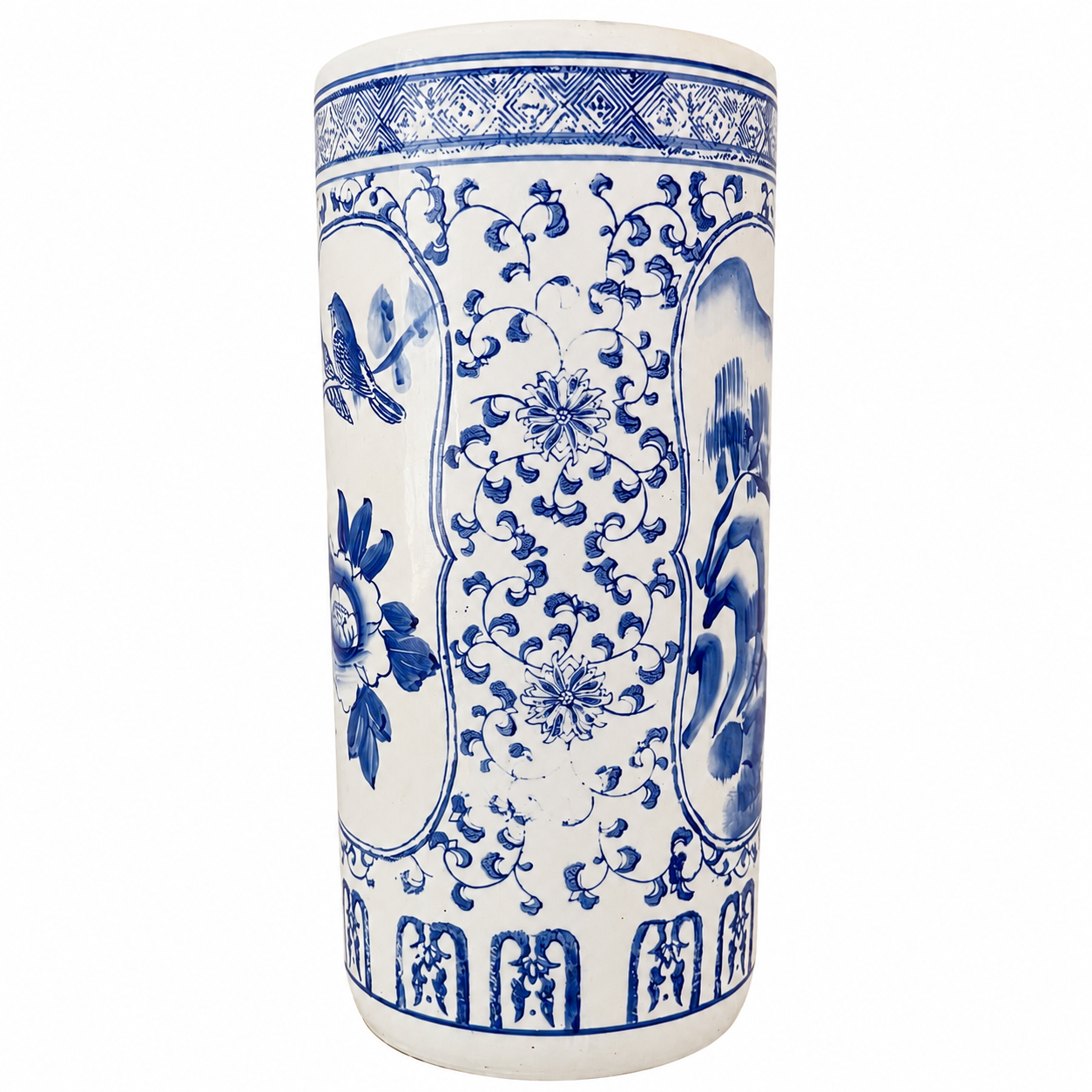 Chinoiserie Porcelain Umbrella Stand