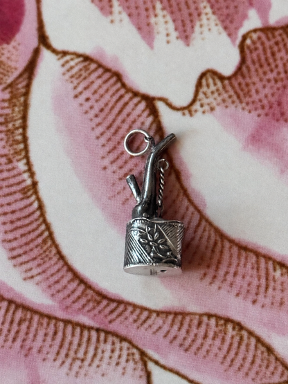 VNTG Sterling Silver Oil Can Pendant
