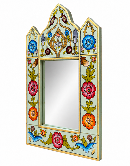 Hand Painted Peruvian Folk Art Mirror