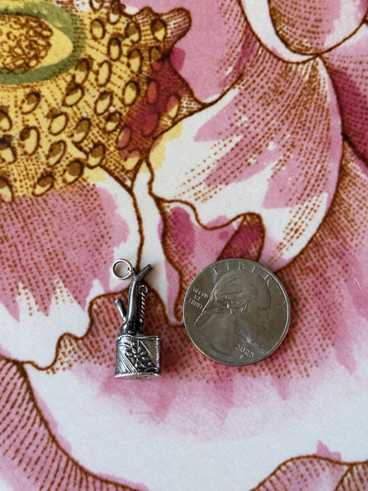 VNTG Sterling Silver Oil Can Pendant
