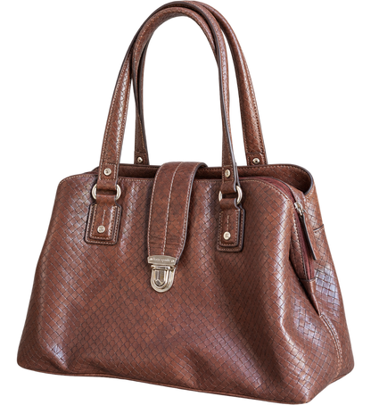 Vintage 1990s Liz Claiborne Brown Woven Handbag